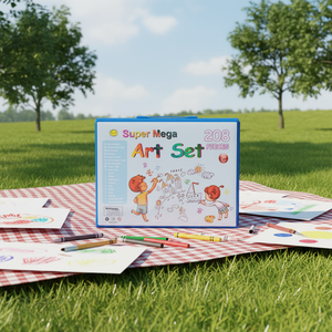 Set di Pittura Artistica Multifunzione per Bambini Jiu Feng, <span class=keywords><strong>208</strong></span> Pezzi con Pennelli, Pastelli e Penne ad Acquerello, Confezione Regalo CN - Product Image 6