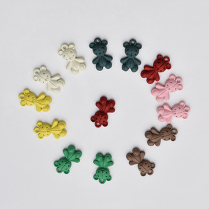 <b>Cute</b> Cartoon <b>Bear</b> Charms Alloy Spray Painted Multi Color For DIY Jewelry Making Unisex Gift Spring 2023 - Product Image 2