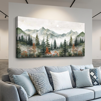 Tableau mural encadré sur toile pour salon, grande décoration murale pour bureau, chambre à coucher, images de forêt et de montagne, peintures modernes