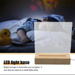 3D LED chiếu sáng rõ ràng Acrylic viết khô xóa bút thủy tinh plexiglass Lưu ý Hội Đồng Quản trị cho trẻ em với ánh sáng lên đứng dẫn đêm đèn - Product Image 4