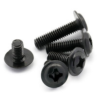 M3 M6 M8 M10 ASTM A325 A307 GR2 GR5 ASTM 193 B7 hitam oksida lintas lubang Hexagon tombol Torx kepala bulat baut DIN7985 ISO7380