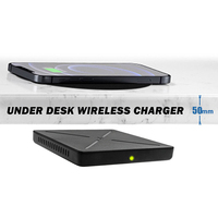 10W charge rapide maximale 25-50mm gamme chargeur sans fil invisible pour appareils mobiles support de charge de bureau Protection OTP OVP