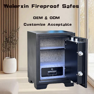 Weierxin Safe Original Factory Home Bank Office Panel inoxidable Acero sólido Cerradura <span class=keywords><strong>de</strong></span> doble llave Caja <span class=keywords><strong>de</strong></span> <span class=keywords><strong>seguridad</strong></span> <span class=keywords><strong>de</strong></span> depósito ignífugo - Product Image 2