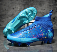 Chaussures de football en caoutchouc en gros pour hommes et enfants, crampons d'entraînement, chaussures de futsal pour gazon artificiel, couleurs d'équipe, printemps, été, automne