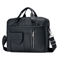 Mallette d'affaires en cuir véritable souple Messenger Document Bag Leather 15.6 Inches Laptop Briefcase Leather Briefcase Men