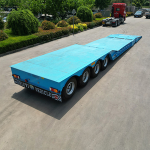 Semi-remorque surbaissée LUYI 80 tonnes à 4 essieux, à suspension mécanique, à col de cygne pliable, pour le transport de machines lourdes - Product Image 4