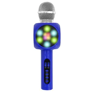 Music Singing Playing Wireless Speaker Led Light Mini Singing Karaoke Microphone