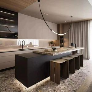 Precio barato, muebles de cocina personalizados, armarios de cocina de madera maciza, diseño de muebles de armario de cocina de lujo - Product Image 1