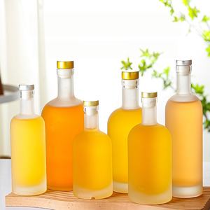 Bouteille de whisky, de vodka, de <span class=keywords><strong>spiritueux</strong></span>, de gin, de tequila, de liqueur, de vin en verre transparent givré de qualité supérieure, vide, 200 ml, 375 ml, 500 ml, 750 ml, 1000 ml, avec bouchon - Product Image 2