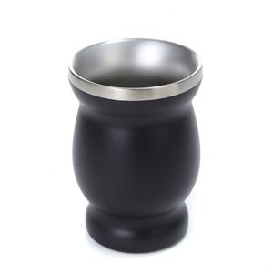 Stylish 8oz Yerba Mate Cup Stainless Steel Modern Coffee Tea <b>Drinking</b> Mug - Product Image 1
