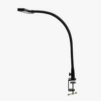 Lampe de lecture LED à pince en forme de T pour ordinateur, réglable, intensité réglable, lumière à intensité réglable, interrupteur tactile, idéal pour un bureau ou un ordinateur