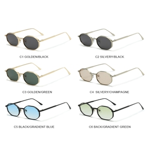 Gafas de Sol Poligonales Personalizadas, Estilo Europeo y Americano, Gafas de Sol Metálicas con Protección UV400 para Hombre y <span class=keywords><strong>Mujer</strong></span> - Product Image 3