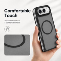 Coque de téléphone anti-traces de doigts C0344 pour iPhone Duo, pliable, mate, légère, magnétique