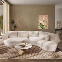 Sofá de Estilo Italiano Minimalista y Moderno para Sala de Estar o Villa, con Forma Irregular, Sofá para Recepción/Área de Descanso