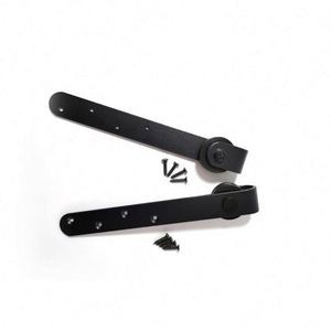 WEKIS Kit de Herrajes Duraderos para Puertas Correderas Dobles, Silencioso, Moderno, de Acero Satinado Negro, con Tornillos Industriales de Latón para Gabinetes - Product Image 5