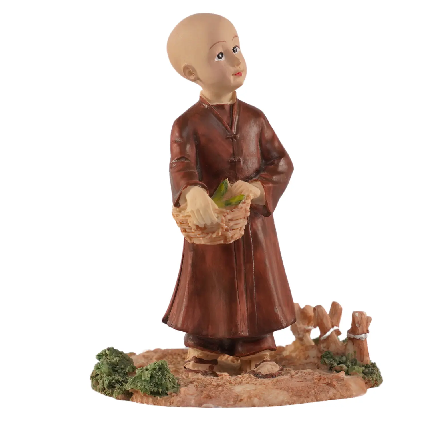 Nuevo estilo, estatua de monje joven, resina, entrega rápida, artesanía para decoración del hogar, esculturas, diseño personalizado, Vietnam