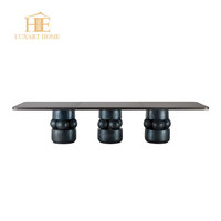 Table de salle à manger rectangulaire extensible en bois massif sur mesure au design moderne pour 10 personnes
