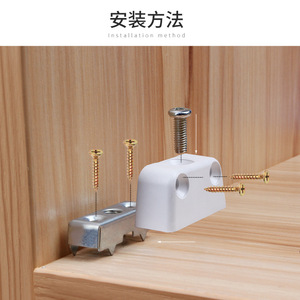 Soporte de estantería tres en uno de aleación de zinc, conector de soporte de gabinete duradero - Product Image 4