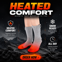 Chaussettes chauffantes à infrarouge lointain avec batterie rechargeable, bien-être thermique, chaussettes chaudes en graphène, chauffe-pieds pour pieds froids, vente en gros usine