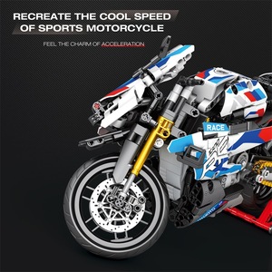 Reobrix Motorcycle Building <b>Blocks</b> M1000 Model Set 800+ Pieces for Boys Age 8-13 Years Desktop Decoration Toy - Product Image 2