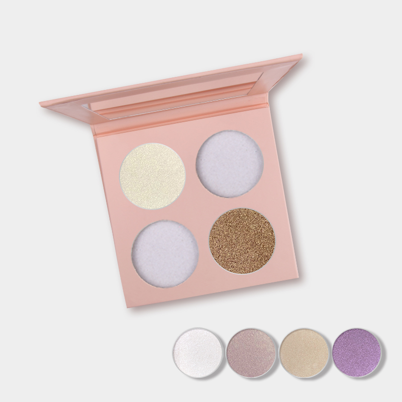 Фирменный Хайлайтер с одним лицом, 4 цвета, Хайлайтер для макияжа, супервысокий пигмент, хайлайтер без логотипа