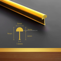 Profilé en T en laiton pour hôtel, pour la décoration des murs et des sols, matériau de construction durable et écologique, profilé en cuivre, bande métallique pour projet