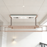 Sèche-linge électrique multifonctionnel robuste avec fonction minuterie, télécommande et éclairage LED pour usage intérieur