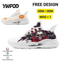 Autocollant de transfert de logo personnalisé, baskets Skull Court, respirantes, en mesh, avec amorti, chaussures de course OEM/ODM pour hommes et femmes