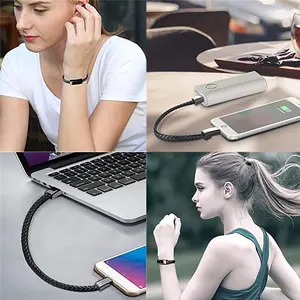 Usb Charger Cable Wearable USB Charging Bracelet Charging Cable Micro USB Charger Cable For IPhone Samsung Galaxy S10 S9 Note 8 Xiaomi Huawei