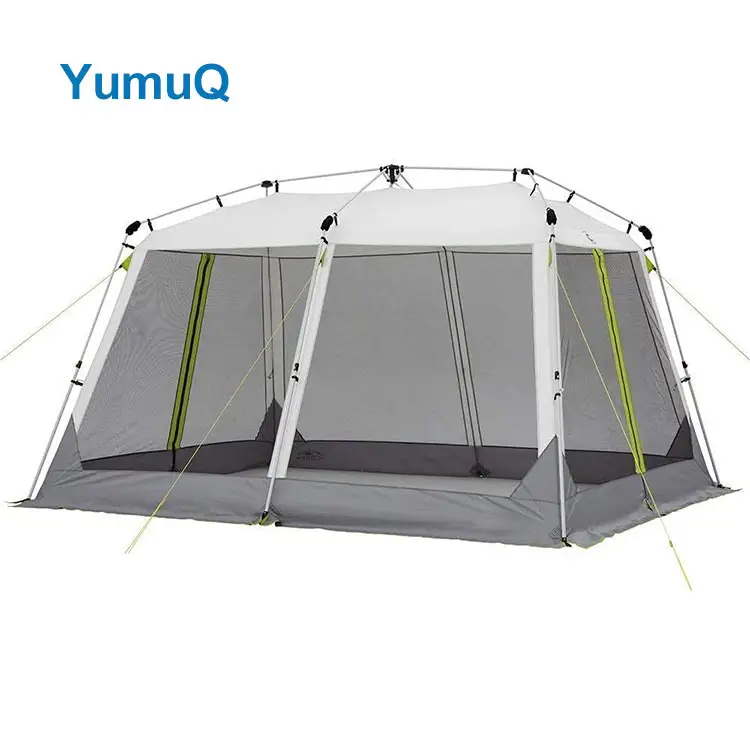 YumuQ Golden Fournisseur Pliant Pop Up Camping En Plein Air Auvent Ombre Abri Gazebo Écran Maison Chambre Tente