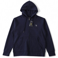 Veste à capuche unisexe zippée, style basique, coupe ample, unie, dix couleurs, pour le commerce extérieur transfrontalier, avec logo brodé