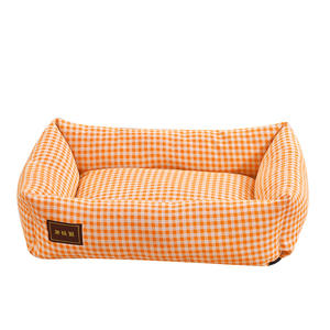 Gehele Seizoen Universele Kattenbedden Volledig Afneembaar Wasbaar Raster Klassiek Rechthoek Zomer Pet Sofa Levert Fabrikant Groothandel - Product Image 1