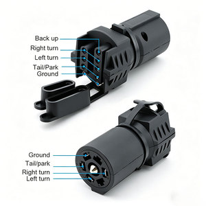 Adaptateur de câblage de <span class=keywords><strong>remorque</strong></span> rond <span class=keywords><strong>7</strong></span> voies vers 4/5 broches plates pour feux de remorquage de camion et de camping-car - Product Image 3