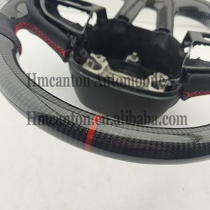 สินค้าใหม่สุดฮอตพวงมาลัยหนังเจาะรูพร้อมคาร์บอนไฟเบอร์สำหรับรถยนต์ Dodge Challenger SRT - Product Image 3