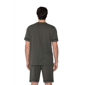 ชุดเสื้อผ้าฝ้าย100% 2ชิ้นสำหรับผู้ชายชุดวอร์มเสื้อยืดและชุดทรงสั้นสำหรับฤดูร้อน - Product Image 2