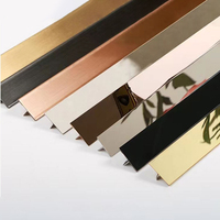Garniture de carrelage en acier inoxydable 304 en forme de T poli accessoire de bord de plancher mural décoratif BA finition de Surface coupe de soudage incluse
