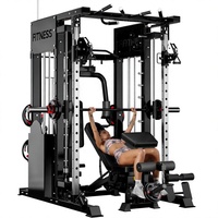 Salle de sport à domicile # Station multifonctionnelle #   Machine à Squat Smith et Crossover à Câbles pour l'Entraînement Sportif de Musculation