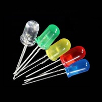 3mm 5mm 8mm 10mm Rond Plat Type Dip Led Haute Luminosité Vert Led Diode Eau claire Lentille Led Vente en Gros Couleur Diffusée 5mm Led