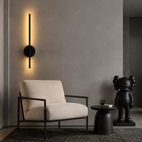 Applique murale LED en aluminium sans fil, rechargeable, ultra-longue autonomie, télécommande rotative, gradation tricolore