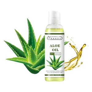 Aceite portador de etiqueta privada, aceite de Aloe Vera orgánico Natural puro 100% para el cuidado corporal de la piel
