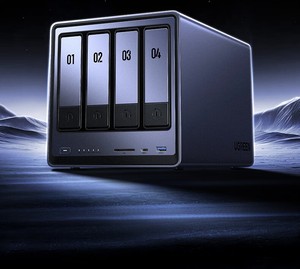 Original New DXP4800 4-Bay NAS, ซีพียู N100 Quad-core, แรม 8GB DDR5, 32G EMMC, 2 * 2.5GbE, 2 * M.2, 4K (แบบไม่มีดิสก์) ระบบจัดเก็บข้อมูลเครือข่าย S - Product Image 1