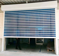 Porte de volet à bande droite en cristal transparent volet roulant transparent lave-auto magasin de beauté PC porte de volet roulant