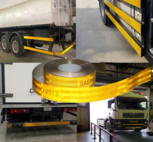 Bianco e blu nero punto C2 Sola impermeabile Checke diagonale freccia nastro riflettente di sicurezza per veicoli auto - Product Image 5