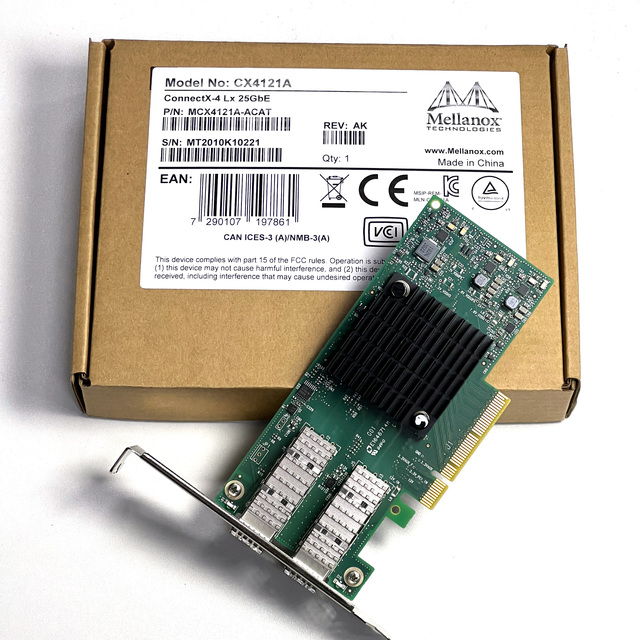 New in Box MCX4121A-XCAT Internal Mellanox Lx EN 10Gbps SFP Network Adapter Card for Server