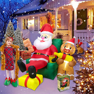 Hot Sell 15FT Santa Claus Christmas <strong>Inflatables</strong> <strong>Decorations</strong> <strong>Xmas</strong> <strong>Inflatable</strong> Saint Bernard Backyard Decor on Christmas - Product Image 6