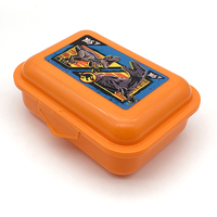 Boîte à lunch autocollante pliante en plastique pour l'école maternelle à emporter Mini boîte à snack Conteneur alimentaire pour enfants