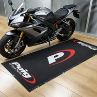 Tapis d'atelier de vélo en nylon avec logo personnalisé, tapis de présentation durable pour le sport automobile, fond en caoutchouc antidérapant, revêtement de sol de garage imperméable