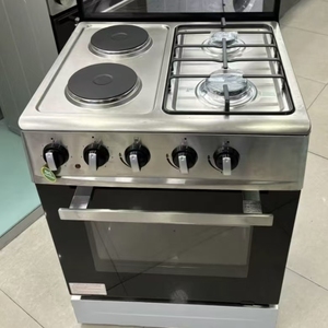 <span class=keywords><strong>Cuisinière</strong></span> à 4 brûleurs, 2 <span class=keywords><strong>gaz</strong></span> et 2 <span class=keywords><strong>électrique</strong></span>s, de haute qualité, équipée d'un <span class=keywords><strong>four</strong></span> de 80 L, allumage automatique, acier inoxydable, cuisine indépendante - Product Image 1