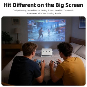Proyector AUN 2026 para Niños con Protección Ocular, Compatible con iPhone, Duplicación de Pantalla por Cable, 720P HD, Mini Cine en Casa, Portátil, Multimedia - Product Image 3