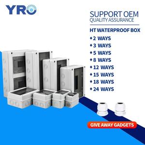 กล่องจ่ายไฟ Ht Series ขนาด 255x200x110 มม. กล่องรวมสายไฟพลาสติกกันน้ำ IP65 12 ช่อง สำหรับจ่ายไฟภายนอกอาคาร - Product Image 3